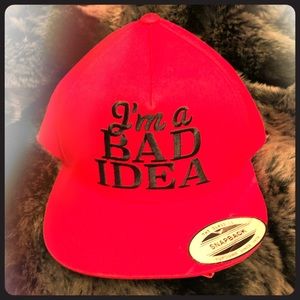 BRED NY trucker hat “I’m a bad idea”- new!